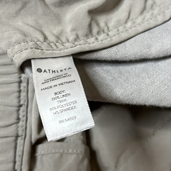 Athleta Bali Linen Shorts Gray sz. 16 EUC - Picture 5 of 8